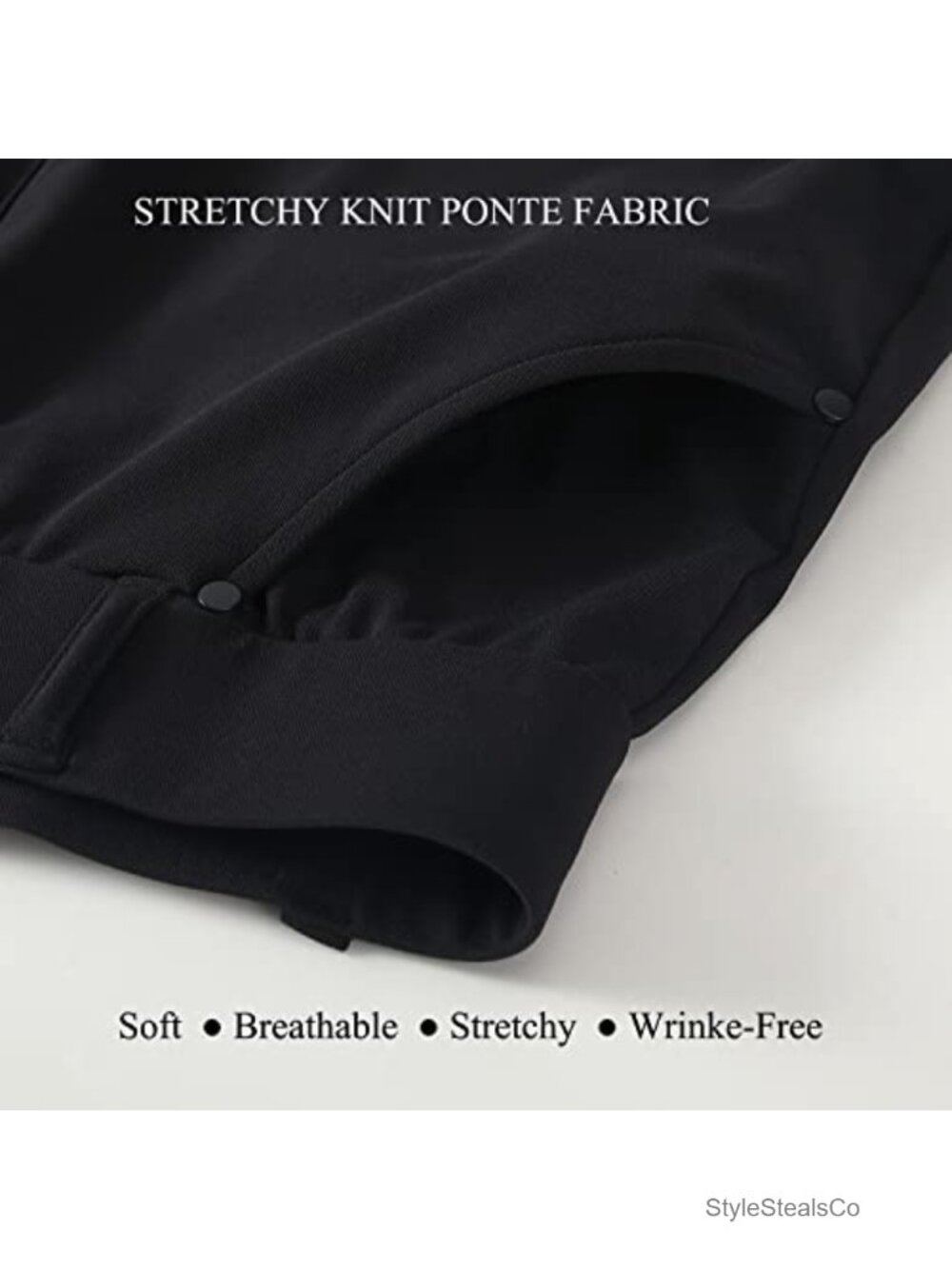 Women's Stretchy Straight Leg Dress Pants for Work Yoga - Picture 4 of 6